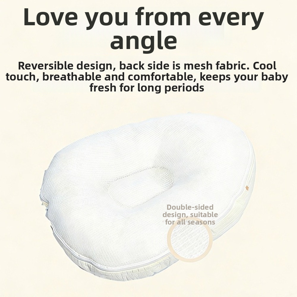 Nursing Pillow Breastfeeding - หมอนรองให้นมเด็กแบบนุ่ม ป้องกันการสำลัก หมอนให้นมที่มีความเอียงเพื่อความสบาย ทำจากผ้าฝ้าย ช่วยในการให้นมและรองรับทารก