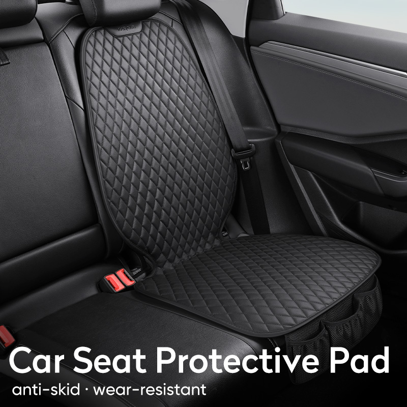 Infant Car Seat Cover - แผ่นรองเบาะนั่งรถยนต์หนัง PU สำหรับเด็กแผ่นรองเบาะนั่งด้านความปลอดภัยแผ่นคลุมเบาะหลังอเนกประสงค์แผ่นกันรอยขีดข่วนกันลื่น